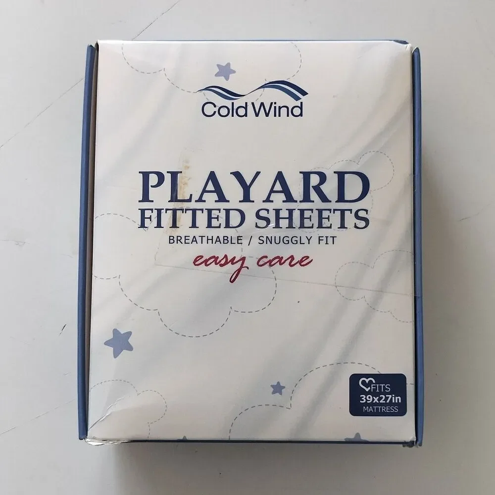 Cold Wind Playard Fitted Mattress Sheets NEW Rainbow 2 pk. Fits 39x27 Mini Crib